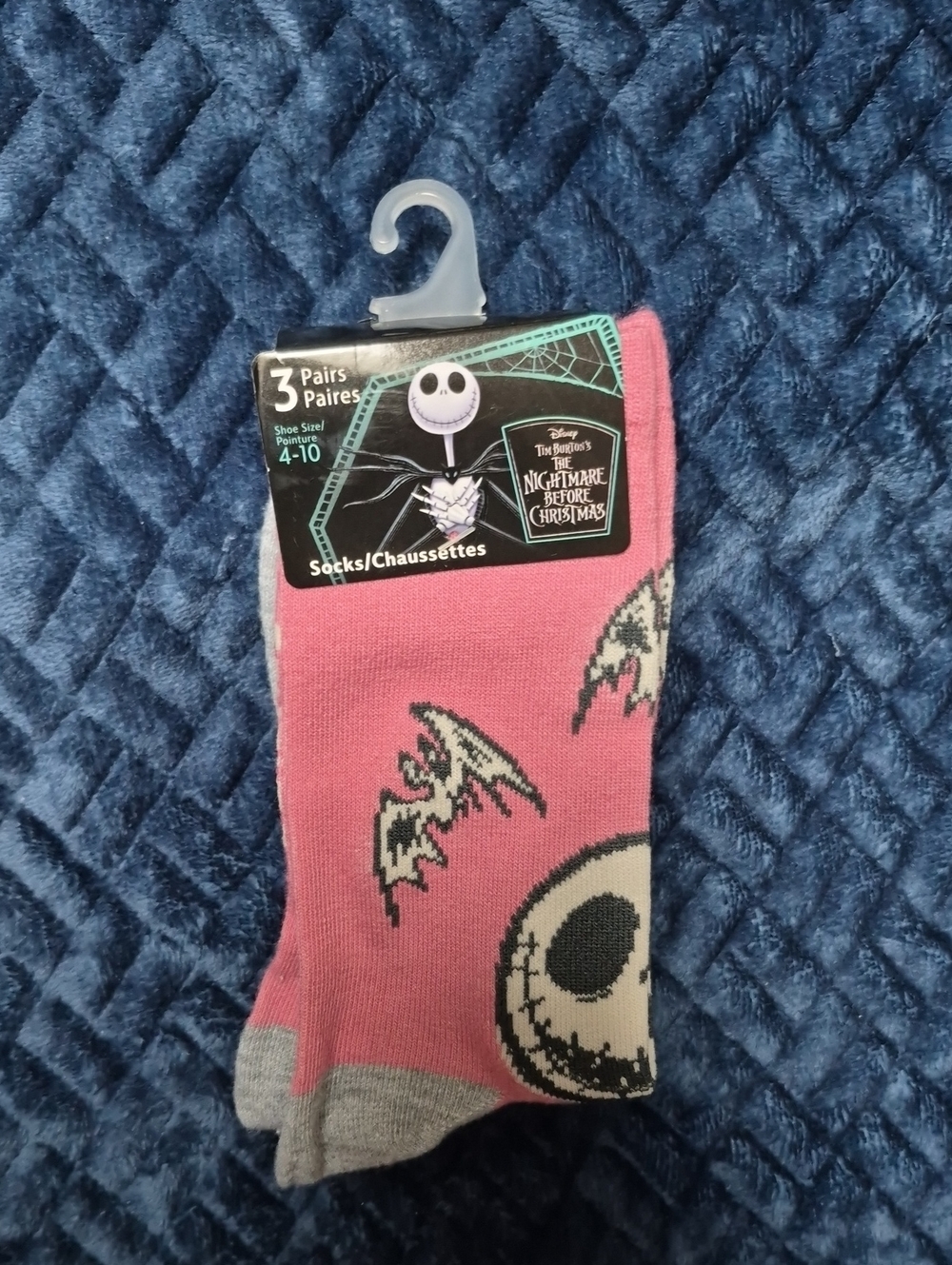 Disney The Nightmare Before Christmas Jack Skellington & Sally 3 Pack Socks New